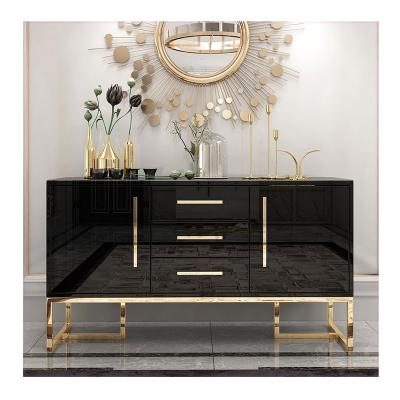 China Adjustable (other) Light luxury sideboard cabinet dining room furniture manufacturer sideboards buffet cabinets high quality low price for sale