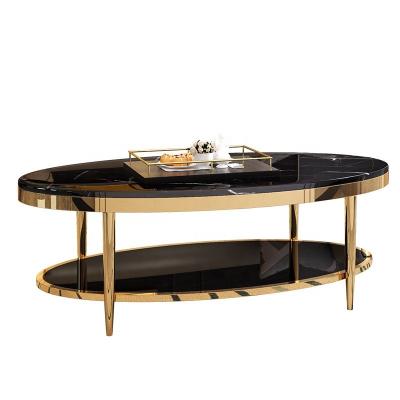 China Adjustable (other) Coffee Tables and Tv stand Stainless Steel Living Room Furniture Coffee Tea Table light Luxury living room Furniture for sale