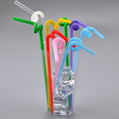 China Plastic PP Flexible straw drinking Straws for milk juce drinking straw for sale