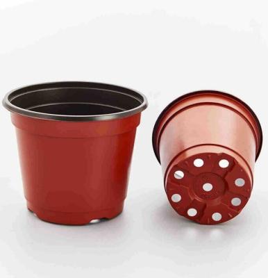 China Round Plastic Plant Pots Seed Starter Flower Garden Nursery Containers in different 12 sizes for sale