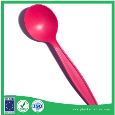 China Red color biodegradable corn starch spoons for sale