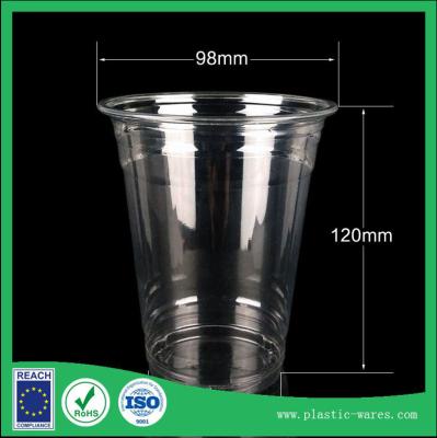 China transparent 500ml PP Plastic Disposable Cup for sale