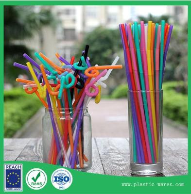 China Flexible Art straw & Disposable Drinking Straws for Juice beverage in more colors for sale