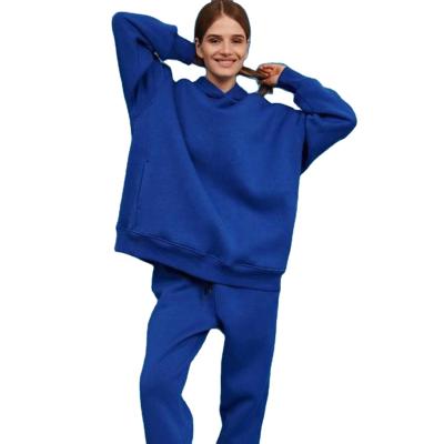 China As Custom Products Plus Size Women's Fleece Suit Cloth Hoodie Jogging Suit For Women 2021 for sale