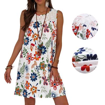 China 2021 High Quality Fashion Women's Midi Summer Casual Elegant Printing Dress Anti-Static for sale