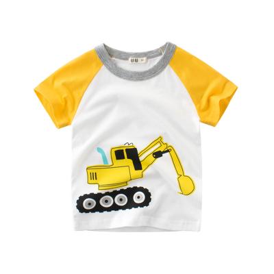 China Discounts 100% Custom Cheap Anti-Shrink Cotton Fabric Boys T-shirt Apparel Kids Tees For Boys Kids T-shirts Custom Printing for sale