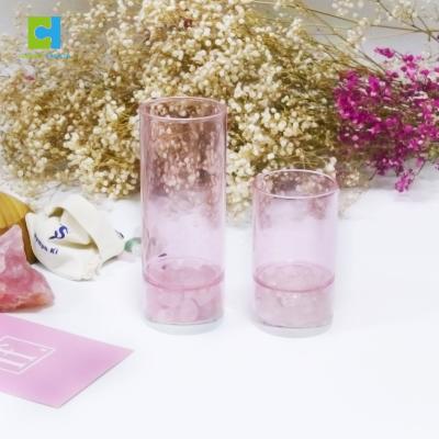 China ECO Fashion High Crystal Ball Gemstone Glass Water Cup Gemstone Drinking Glasses Infuser Gem Glass for sale