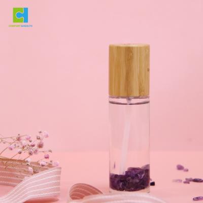 China Crystal Infused Mini Refillable Perfume Private Label Luxury Clear Fine Glass Mist Gift Fine Mist Spray Bottle for sale