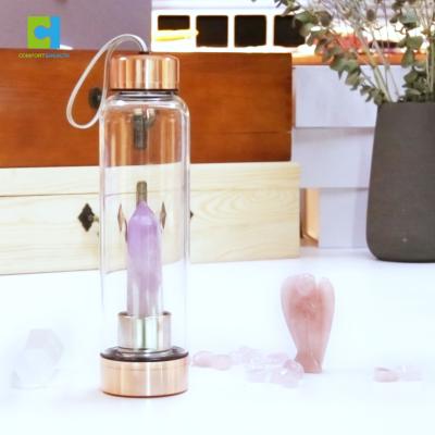 China Europe Tea Portable Coffee Drinking Energy Healing Inside Crystal Water Bottle for sale