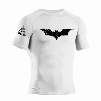 China Outdoor Sports Antibacterial Muscle Sleeve Fitness Bodybuilding Clothing Men Workout Brand Casual Short T-Shirt for sale