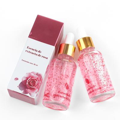 China Moisturizer anti aging rose rose extract essence, hip face serum rose, 30ml bottle gold rose face serum for sale