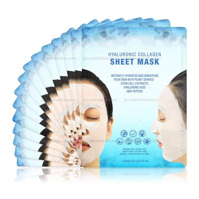 China Moisturizer Hydrolyzed Vitamin C OEM Hyaluronic Collagen Korean Private Label Beauty Mask Instant Brightening Natural Cosmetic Facial Sheet for sale