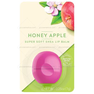 China Replenishing Hydration Care Custom Logo Moisturizing Spheres Round Egg Shaped Cute Apple Fruit Private Label Honey Shea Super Soft Lip Balm for sale