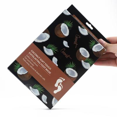 China Moisturizer Coconut Soft Touch Exfoliating Foot Mask, Private Label Foot Exfoliator Mask Coconut, Organic Wholesale Spa Foot Mask Coconut for sale