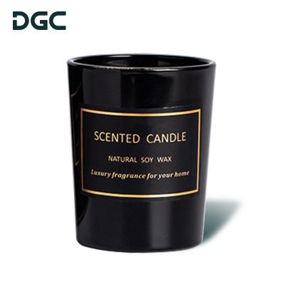 China High Quality Festival Decoration Selection DGC Printing Custom Logo Candle Decoration Gift Set 100% Scented Soy Wax Glass Jar Candle for sale