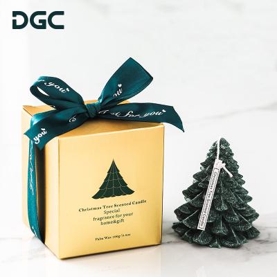 China Festival Decoration Selection China DGC Gift Set Herbal Christmas Tree Plant Ice Flower Wax Candles Luxury Scented Private Label for sale