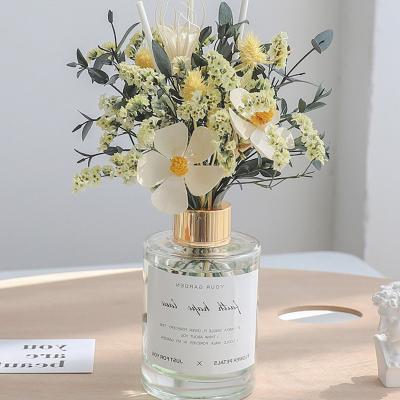 China Eco-Friendly Air Freshener Home Fragrance DGC Essential Oil Preserved Flower Dry Reed Diffuser For Home Decoration Gift Set for sale