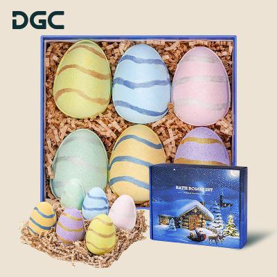 China Relaxation. Moisturize DGC New Arrival 6 Pcs Dinosaur Egg Flower Fragrance Surprise Toys Inside Kids Bath Bomb Fizzy Set for sale