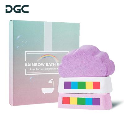 China Relaxation. Moisturize DGC Luxury Gift Set Gift Box Wrapped Colorful Rainbow Bath Bombs Rainbow Cloud SPA Bath Bombs for sale