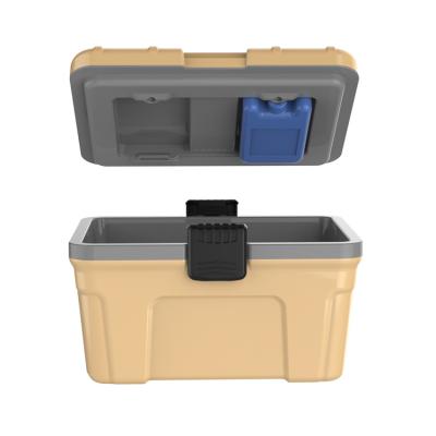 China Waterproof Plastic Cooler Insulated Ice Cream Cooler Box With Cup Holders Ice Box Coolers Portable Food Injection NC; GUA COB50 frozen 50L for sale