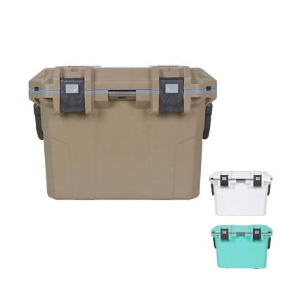 China Viable Competitive Price 50L Portable Plastic Ice Chest Cooler Box Customized Color / Logo Cooler Box For Outdoor Camping Lunch Food for sale