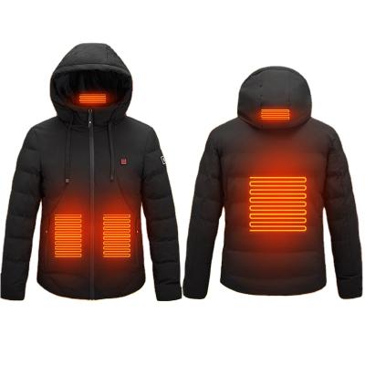 China 2021 New 4 Sectors Anti-Wrinkle Anti-Wrinkle USB Men's Winter Jacket Heated Sprots Heating Coat Outdoor Warm Thermal Clothing for sale