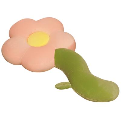 China New fashion valentine plush gift plush yellow rose pillow cushion soft stuffed soft flower shaped pillow for sale