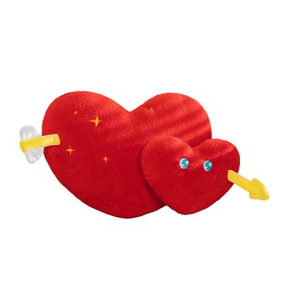 China Plush valentines wholesale custom plush love heart shaped pillow for sale