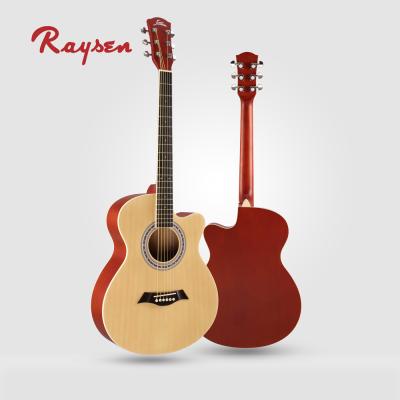 China Cheap Engelmann Spruce Guitar Acoustic Cutaway Model Engelmann Spruce Guitar 40 Inch Stringed Instrument for sale