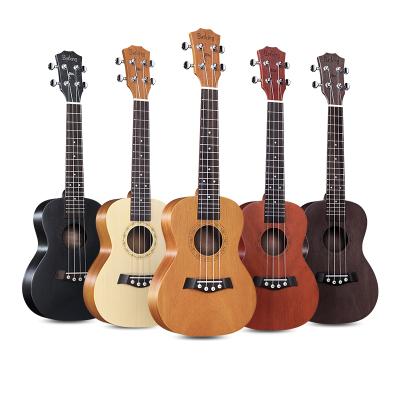 China Mahogany HOT! Wholesale Cheap Price Ukulele Solid Wood 21 Inch Kid Guitar With FREE Gifts for sale