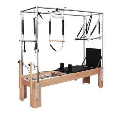 China 200KGS Nanjian Wooden Pilates Cadillac Reformer With Pilates Studio Combination Full Trapeze Cadillac Reformer Combo Machine NJC8 for sale