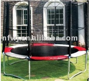 China 10ft round trampoline with net and fence NJ-BIG26 for sale