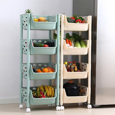 Chine Sustainable 2-5 Tiers Mobile Home Kitchen Storage And Organizers Bathroom Storage Organizers With Wheels à vendre