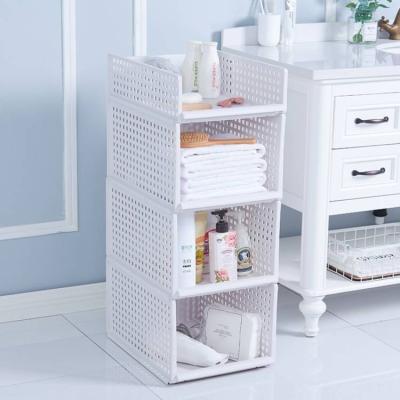 Китай Stocked Stackable Plastic Box Container Storage Short Storage Basket продается