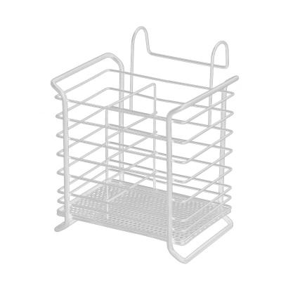 China High Quality Standing Household Metal Wire Cutlery Holder Kitchen Cutlery Fork Chopstick Storage Basket for sale