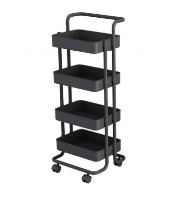 China Mobile Home Organizer Trolley Utility Rolling Storage Kitchen Tool Storage Sustainable Supply 4 Tiers Carts for sale