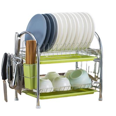 China Modern Best Viable Price Kitchen Storage Rack Thickened Metal Draining Dish Rack for sale