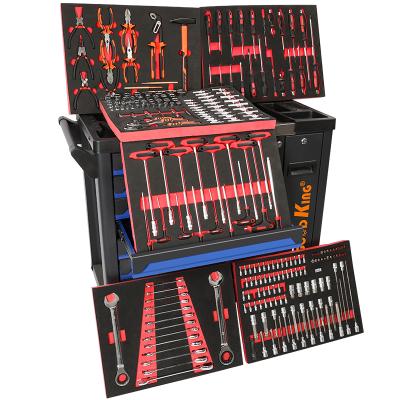 China Mulit-purpose factory hot sale 7 drawers 252pcs tools for workshop mechanic tool box on wheels socket wrench set wholesale tool cabinet for sale