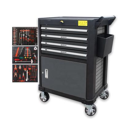 China Movable 168 Pieces Trolley Cart Tool Workshop With 4 Drawers Tool Box for sale