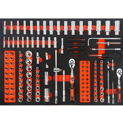 China Auto Repair Tool Srunv 170pcs Workshop Tool Cabinet Tray With 72T Chrome Vanadium Ratchet Wrench for sale