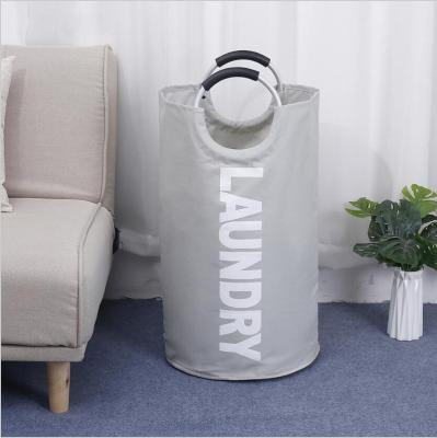 China Amazon Wholesale Laundry Bag Laundry Hamper Aluminum Hamper 600D Polyester Collapsible Running Collapsible Promotional Alloy Large for sale