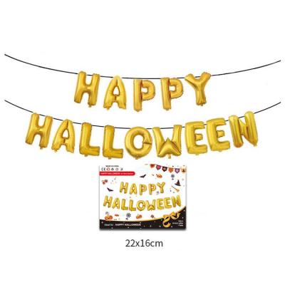 China No Reusable New Style Halloween Letter Decorations Hot Selling Happy Balloon Set For Party for sale