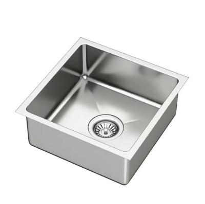 China Without Faucet China Factory Supply Custom Rectangular Farmhouse Kitchen Sink Modern Stainless Steel Single Topmounted for sale