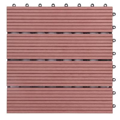 China New Eco-friendly Design WPC Decking Waterproof Plastic Material Wood Composite Wpc DIY Exterior Tile for sale