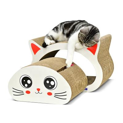 China Chinese High Quality Corrugated Paper Viable Kitty Cat Scratcher House Board Luxury Cute Cat Scratcher Sofa for sale