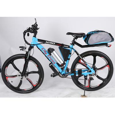 China 28 Inch Delivery Aluminum Hydraulic Electric Bikes With Rear Bag for sale