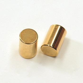 China Industrial High Quality Gold Plated Magnet Cylinder N50 Neodymium Magnet for sale