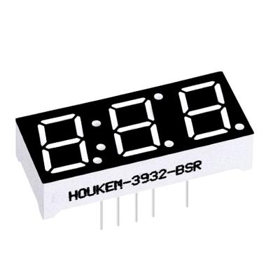 China Graphics 3 digits 7 segment 0.39 inch led digits fnd seven segment display KEM-3932-AB for sale