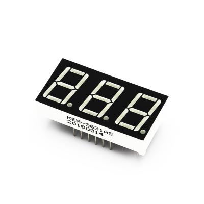 China Digital Led Display 7 Segment Led Display 3 Digits , 0.56 Inch 3 Digit 7 Segment Display 14.2mm Led Indicator BA56-11SRWA for sale