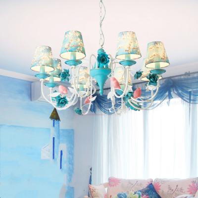 China Modern Nordic Colorful Macarons Chandelier Flower Decoration OEM ODM Pendant Light for Girl Princess Kids Room Restaurant for sale